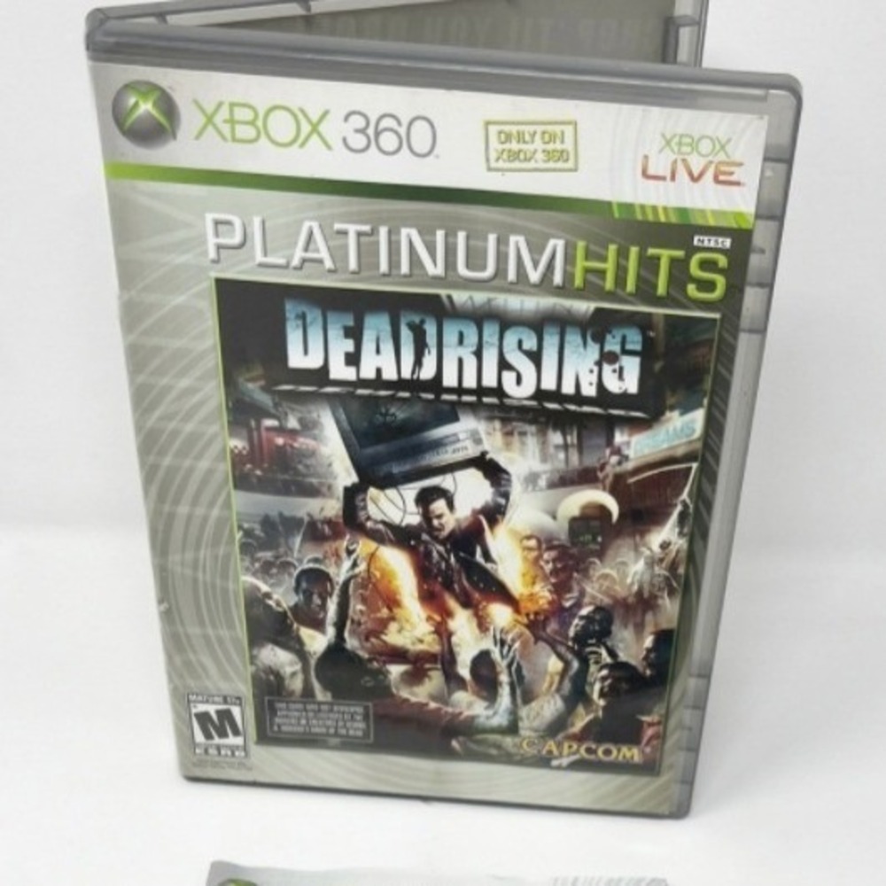 Dead Rising Xbox 360 Platinum Hits Capcom 2006 Case and manual NO DISC